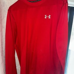 Under Armour Men's Vibrant Red Long Sleeve Tee